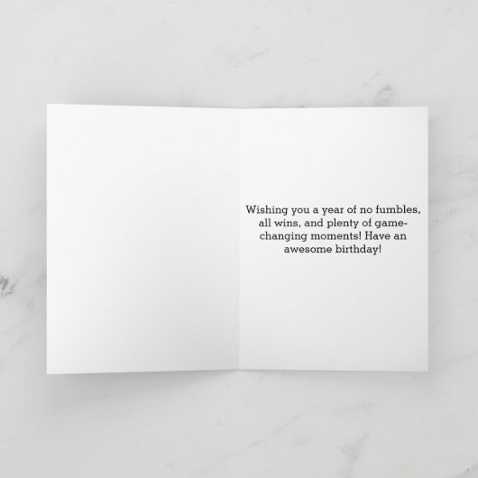 Gepersonaliseerd Football 19e verjaardag Kaart (Binnen)