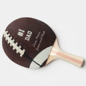 Gepersonaliseerd Football #1 Papa Tafeltennisbatje (Zijkant)