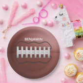 Gepersonaliseerd Football 9"ronde document Borden Papieren Bordje (Feest)