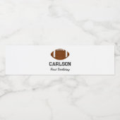 Gepersonaliseerd Football Boy Verjaardagsfeestje Waterfles Etiket (Enkel label)