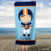 Gepersonaliseerd Football Boys Bath Towel Badhanddoek