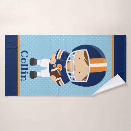 Gepersonaliseerd Football Boys Bath Towel Badhanddoek (Badhanddoek)