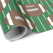 Gepersonaliseerd Football cadeaupapier (Rol Hoek)