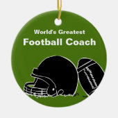 Gepersonaliseerd Football Coach-Ornament Keramisch Ornament (Voorkant)