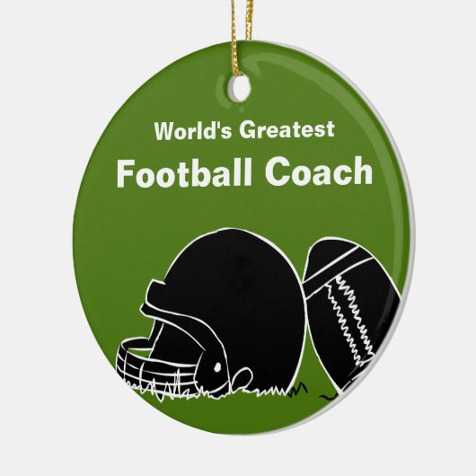 Gepersonaliseerd Football Coach-Ornament Keramisch Ornament (Links)