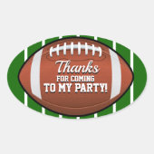 Gepersonaliseerd Football Dank u Sticker (Voorkant)