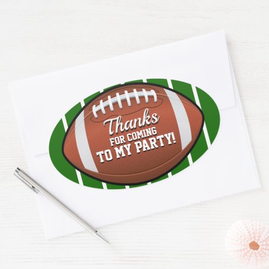 Gepersonaliseerd Football Dank u Sticker (Envelop)