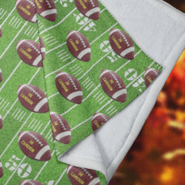 Gepersonaliseerd football en veld fleece deken