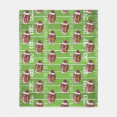 Gepersonaliseerd football en veld fleece deken (Voorkant)