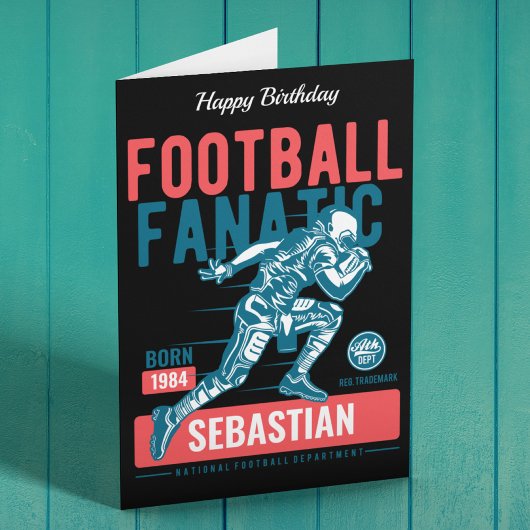 Gepersonaliseerd Football Fantasietroop Birthday Kaart