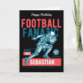 Gepersonaliseerd Football Fantasietroop Birthday Kaart (Voorkant)