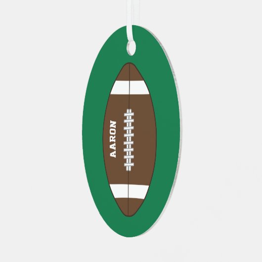 Gepersonaliseerd Football Gift Kerst Ornament (Voorkant links)