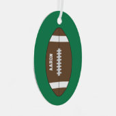 Gepersonaliseerd Football Gift Kerst Ornament (Voorkant Rechts)