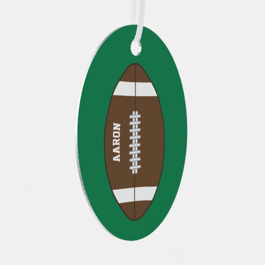 Gepersonaliseerd Football Gift Kerst Ornament (Voorkant Rechts)