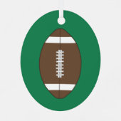 Gepersonaliseerd Football Gift Kerst Ornament (Achterkant)