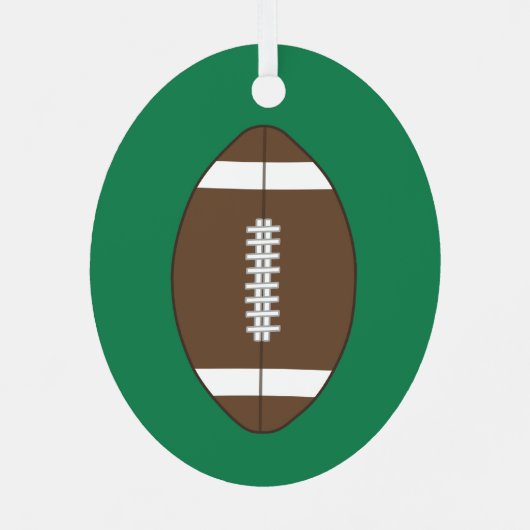 Gepersonaliseerd Football Gift Kerst Ornament (Achterkant)