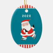 Gepersonaliseerd Football, inbaar Keramisch Ornament (Achterkant)