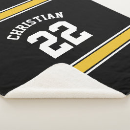 Gepersonaliseerd Football Jersey Novelty Sport Gew Sherpa Deken