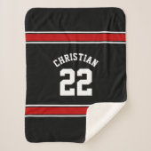Gepersonaliseerd Football Jersey Novelty Sport Roo Sherpa Deken (Voorkant)