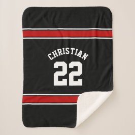 Gepersonaliseerd Football Jersey Novelty Sport Roo Sherpa Deken