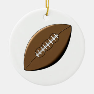 Gepersonaliseerd Football Keramisch Ornament