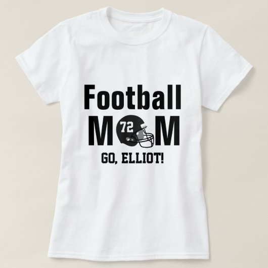 Gepersonaliseerd Football Mam Shirt (Design voorkant)