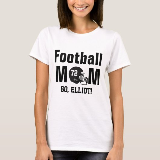 Gepersonaliseerd Football Mam Shirt (Voorkant)