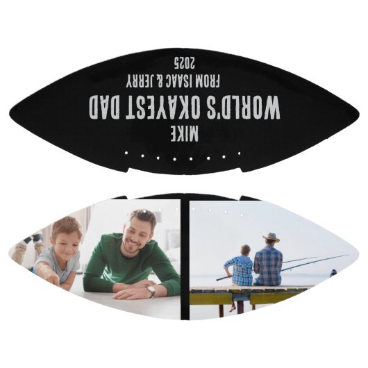 Gepersonaliseerd Football met familiefoto en op ma (Panelen)