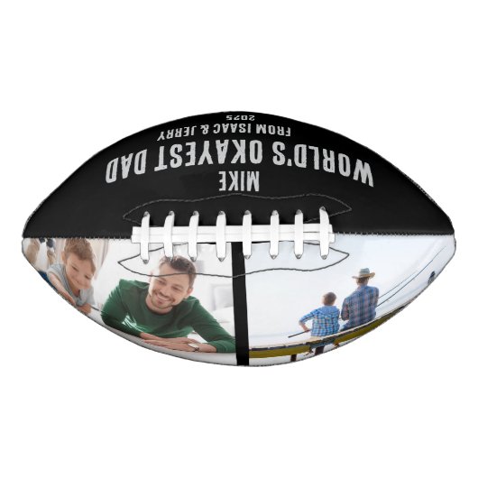 Gepersonaliseerd Football met familiefoto en op ma (Voorkant)