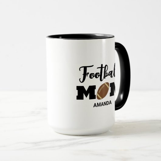 Gepersonaliseerd Football Moeder Moederdag Mok (Voorkant rechts)