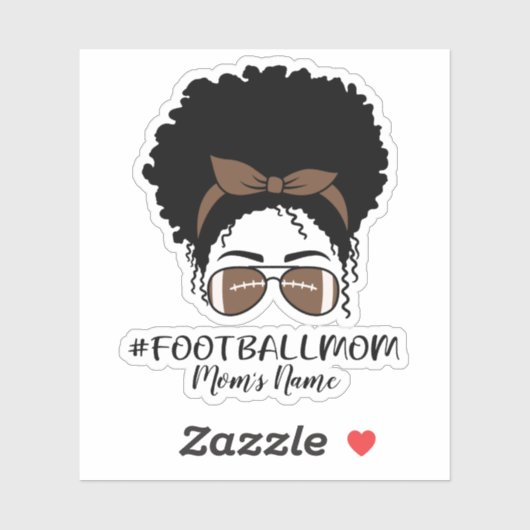Gepersonaliseerd Football Moeder Sticker (Vel)