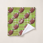 Gepersonaliseerd Football Patroon op sportveld Bad Handdoek (Wasdoekje)