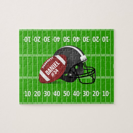 Gepersonaliseerd Football Puzzle Legpuzzel (Horizontaal)