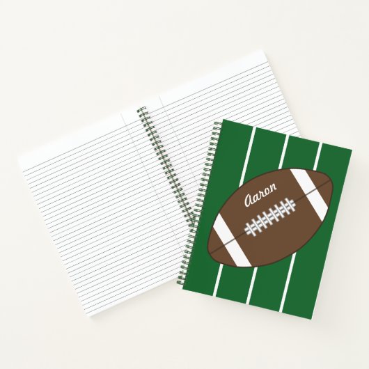 Gepersonaliseerd Football schoolcadeau Notitieboek (Binnen)