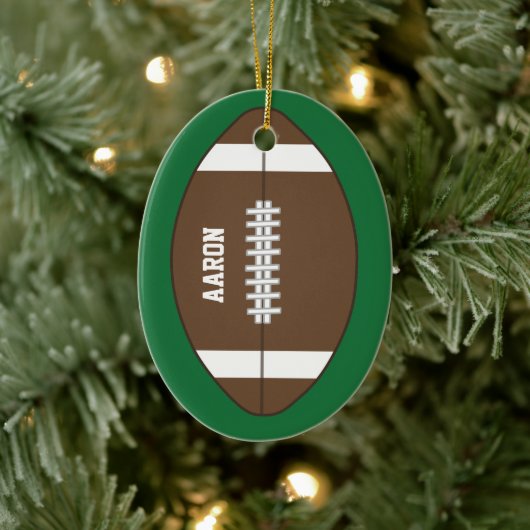 Gepersonaliseerd Football Sports Gift Ornament (Boom)