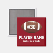 Gepersonaliseerd Football Team Naam Jersey Nummer Magneet (Voorkant / Achterkant)