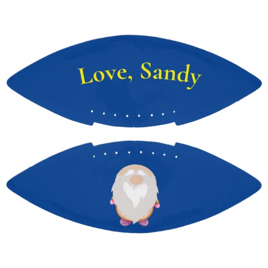 Gepersonaliseerd. Football van blauwe en gele gnoo (Panelen)