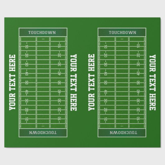 Gepersonaliseerd Football veldeffectpapier Cadeaupapier (Zoom)