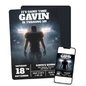 Gepersonaliseerd Football verjaardagsfeestje Kaart