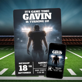 Gepersonaliseerd Football verjaardagsfeestje Kaart