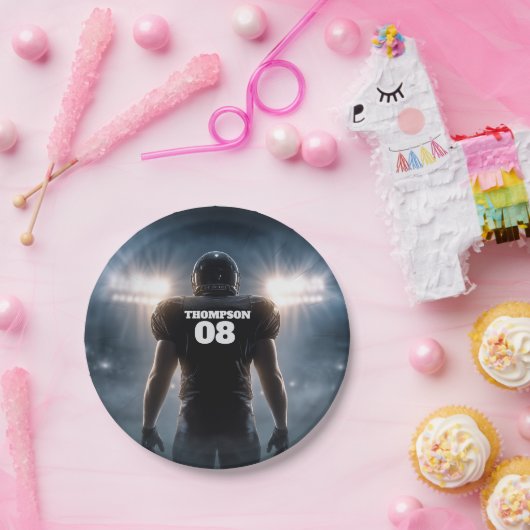 Gepersonaliseerd Football verjaardagsfeestje Papieren Bordje (Feest)