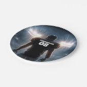 Gepersonaliseerd Football verjaardagsfeestje Papieren Bordje (Gekanteld)