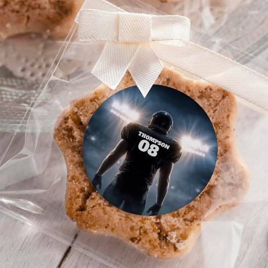 Gepersonaliseerd Football verjaardagsfeestje Ronde Sticker