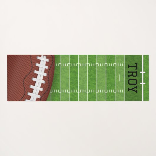 Gepersonaliseerd Football Yoga Mat (Achterkant (horizontaal))