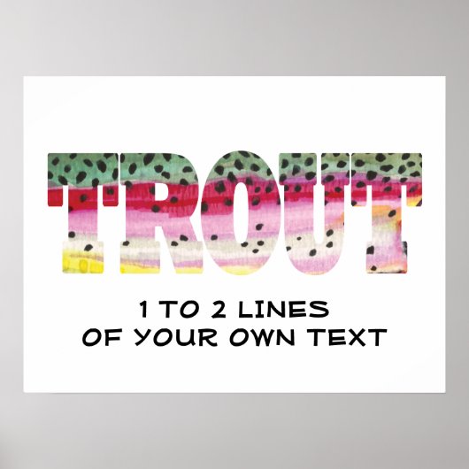 Gepersonaliseerd forel Gevist Poster (Voorkant)