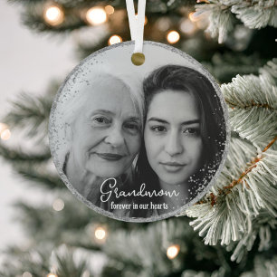 Gepersonaliseerd forever in ons hart Foto Memory Metalen Ornament