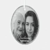 Gepersonaliseerd forever in ons hart Foto Memory Metalen Ornament (Voorkant links)