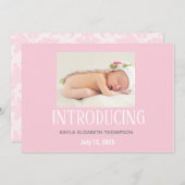 Gepersonaliseerd Foto Baby Aankondiging (Voorkant / Achterkant)