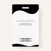 Gepersonaliseerd foto Bedrijfs Personeel ID-kaart Badge (Achterkant)