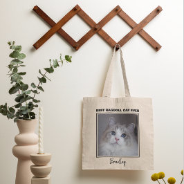 Gepersonaliseerd foto beste ragdoll-kat tote bag